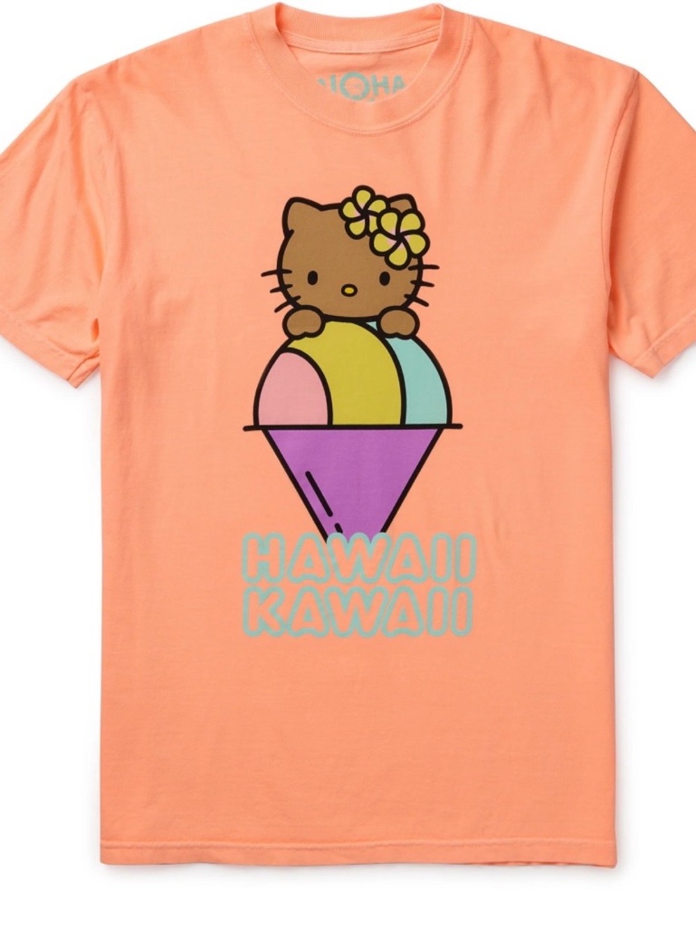Aloha Collection Kitty Hawaii Kawaii Peach Tee shirt
